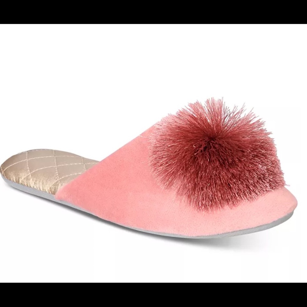 INC Tassel Pom Pom Slippers